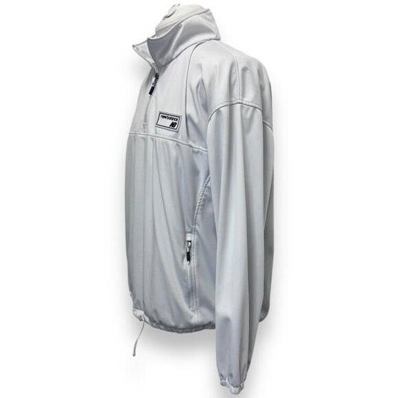 New Balance Mens Quarter-Zip Active Athletic Pullover Jacket Light Gray XL - Picture 2 of 8